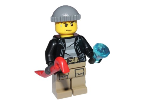Z3*LEGO FIGURKA cty1511 ZŁODZIEJ RABUŚ ŁOM DIAMENT, NOWA