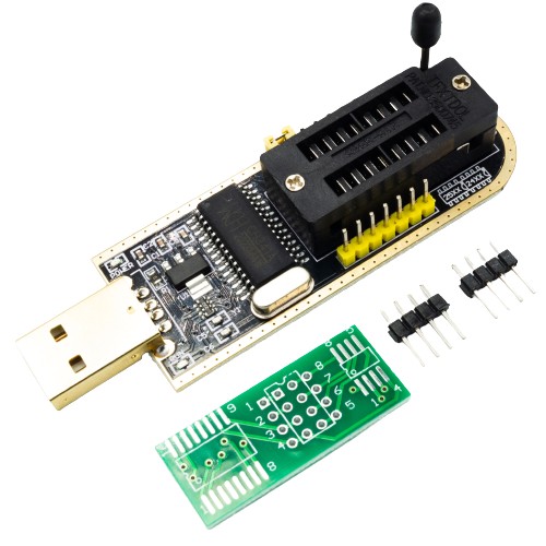 Programator CH341A pamięć SPI Flash EEPROM TTL ZIF 16 pin magistrala i2C