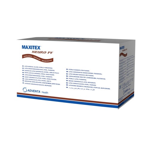 Перчатки хирургические латексные неопудренные PARA коричневые MAXITEX 7.5