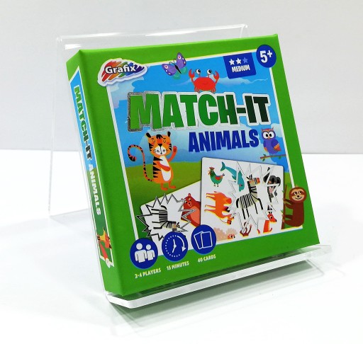 GRA KARCIANA DLA DZIECI EDUKACYJNA MATCH-IT ĆWICZY SPOSTRZEGAWCZOŚĆ PAMIĘĆ