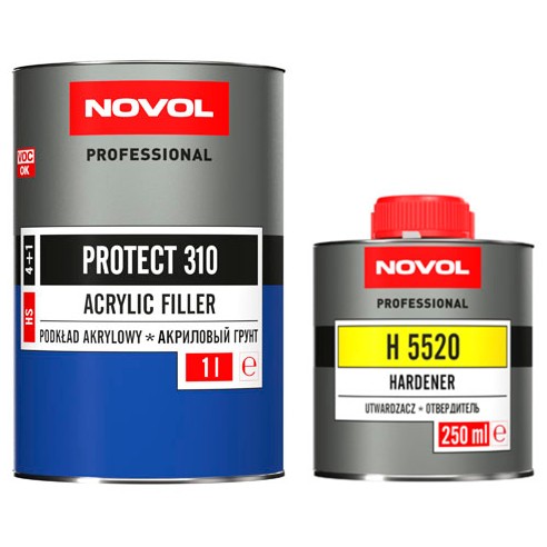 NOVOL PROTECT 310 podkład akrylowy CZARNY 1L + utw