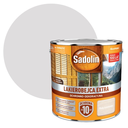 SADOLIN EXTRA 2,5L LAKIEROBEJCA BIAŁY KREMOWY