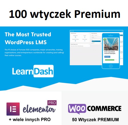 LearnDash LMS + pakiet (20) dodatków. WordPress