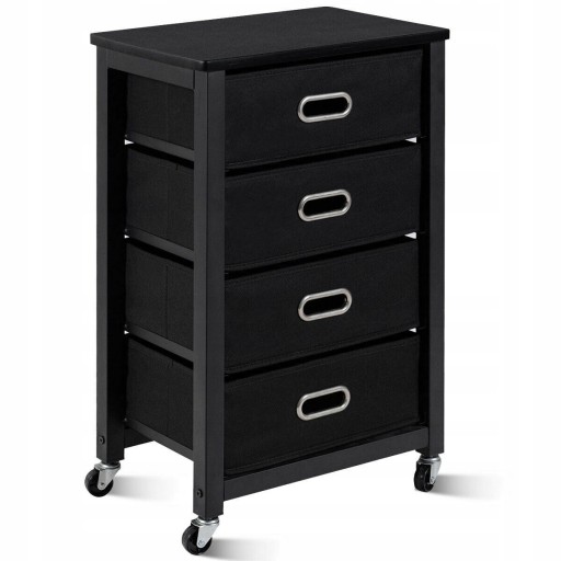 Kontener Biurowy Costway Komoda Pod Biurko 69x43x28 cm Czarny