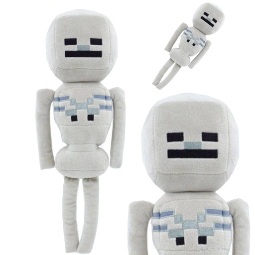 MINECRAFT SZKIELETOR KOŚCIOTRUP PLUSZOWA MASKOTKA Z GRY DUŻA MIĘKKA POSTAĆ