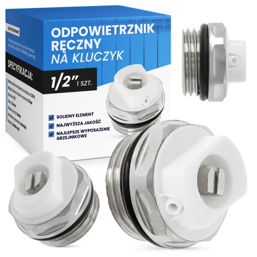 Odpowietrznik grzejnika ręczny na kluczyk 1/2