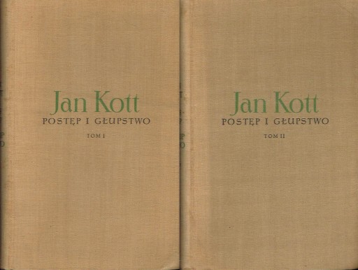 Postęp i głupstwo Tom 1-2 Jan Kott