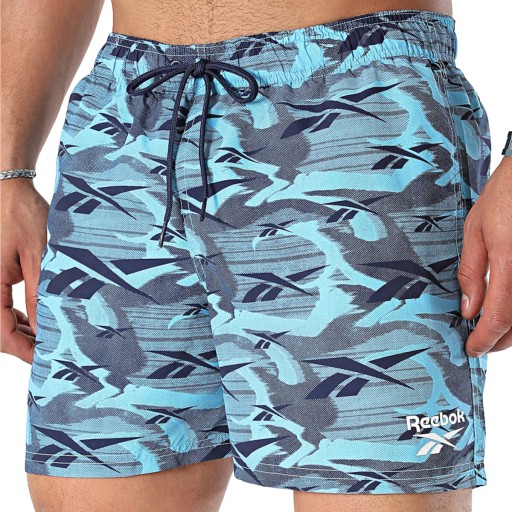 Kąpielówki Męskie Reebok 71067BL SWIM ZEKE Niebieskie M