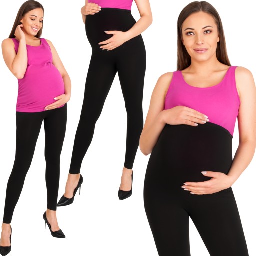 LEGGINSY CIĄŻOWE GETRY Z PANELEM DOBRZE KRYJĄCE