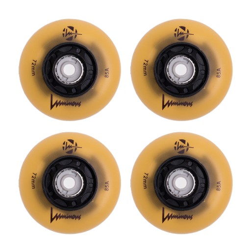 ŚWIECĄCE KÓŁKA DO ROLEK LUMINOUS LED 72MM/85A 4SZT