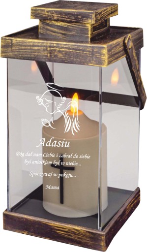 ZNICZ personalizowany LED z grawerem dla dziecka