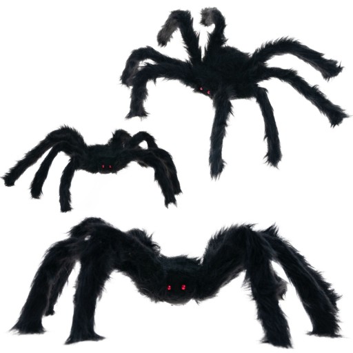 SZTUCZNY PAJĄK DEKORACJA WŁOCHATY STRASZNY HALLOWEEN DUŻY TARANTULA