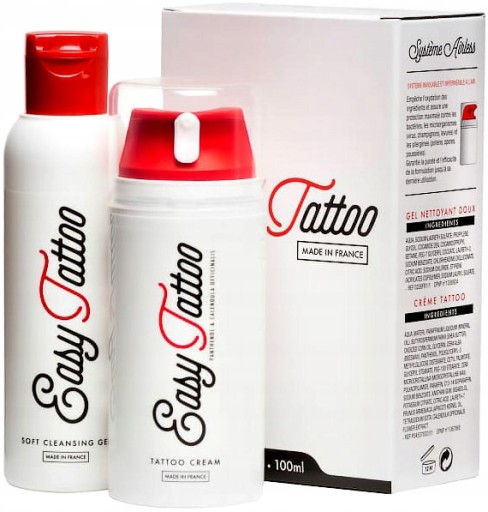 Easy Tattoo Zestaw do tatuażu krem 100ml żel 125 ml.