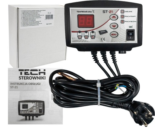 STEROWNIK REGULATOR PROGRAMATOR POMPY OBIEGOWEJ C.O. ST-21 Z WYŚWIETLACZEM
