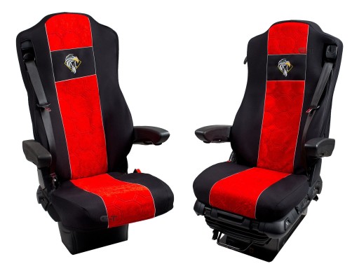 POKROWCE MERCEDES ACTROS MP4 2011- CZERWONE 1+1,