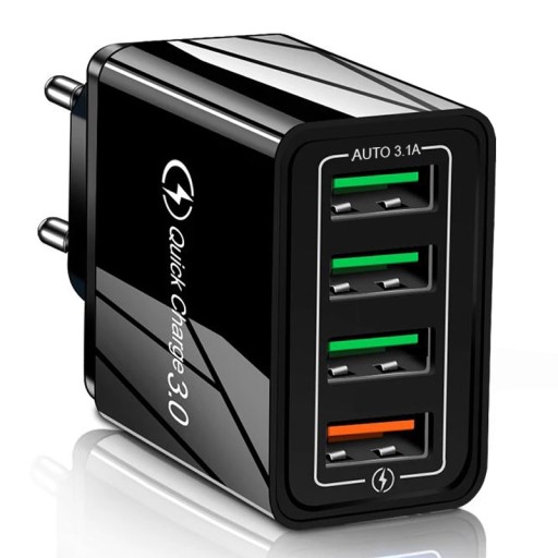 SZYBKA ŁADOWARKA SIECIOWA 4x USB QUICK CHARGE 3.0
