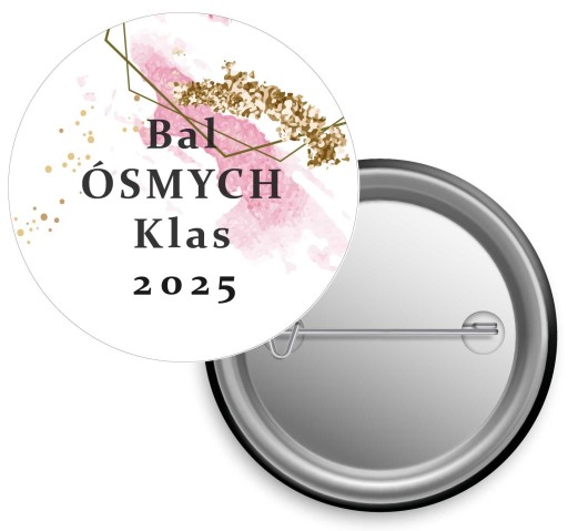 PRZYPINKI dla szkoły - bal ÓSMOKLASISTY