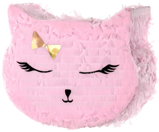 PINIATA RÓŻOWY KOTEK URODZINY KINDERBALL 35x27x9CM