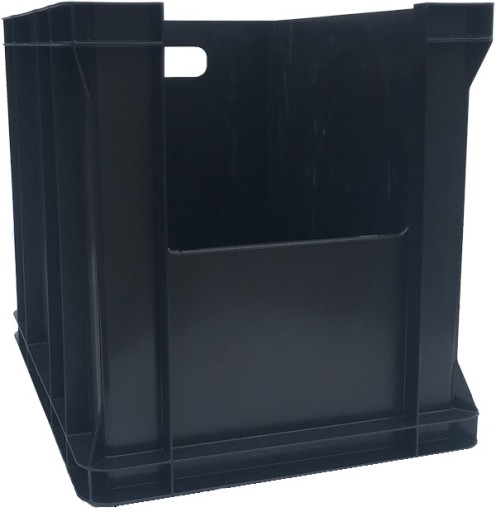 POJEMNIK Z OKNEM INSPEKCYJNYM 400x300x270 CZARNY