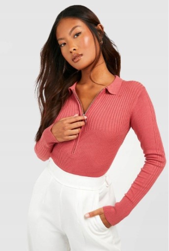 BOOHOO BODY RÓŻOWE KLASYCZNE DOPASOWANE 42 XL 1BDD