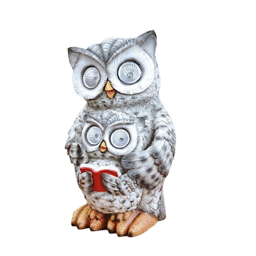 LAMPA SŁONECZNA ZEWNĘTRZNA STUMKA OGRODOWA SOWA OZDOBNA