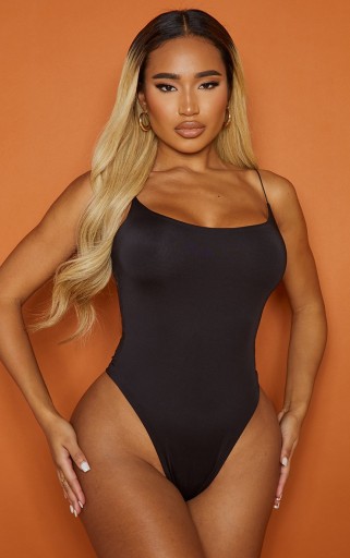 PRETTYLITTLETHING CZARNE BODY RAMIĄCZKA RM A592103
