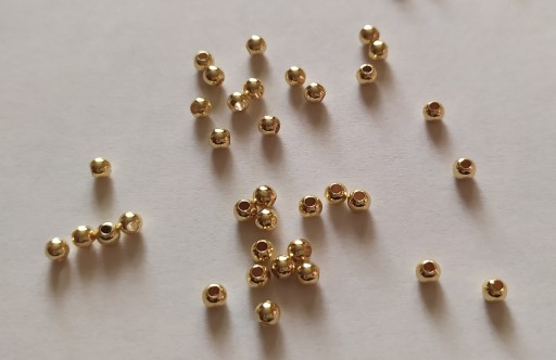 KORALIKI POZŁACANE POLEROWANE 2,9 mm 10-sztuk