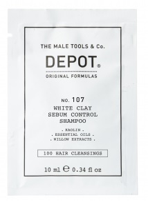 DEPOT 107 SZAMPON do Wł. Przetłuszczających 10ml