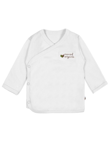 Nanaf Organic KAFTANIK NIEMOWLĘCY Kimono Białe 44