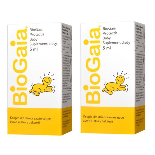 BIOGAIA PROTECTIS BABY 2x 5ml =10ml PROBIOTYK DLA DZIECI KOLKI KROPLE FLORA