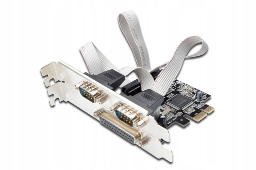 Kontroler LPT parallel DB25 2x COM RS232 DB9 PCIE