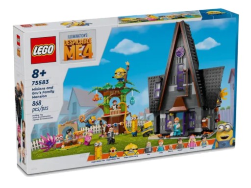 Klocki LEGO Minionki 75583 Rodzinna rezydencja Gru i minionków 8+ (El: 868)