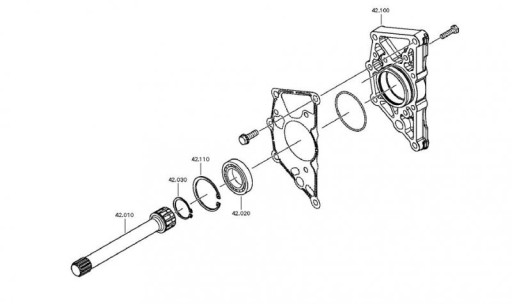 KPL.MONTAZ.PRZYSTAWKI ZF TRAXON PLYTA+LOZYSKO+SEGER+WALEK ZF PARTS 60901901