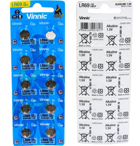 bateria guzikowa zegarkowa VINNIC AG6 L921 10szt