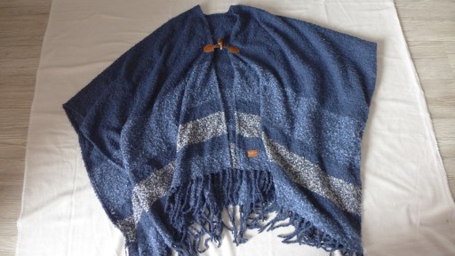 PONCHO PONCZO NARZUTKA NIEBIESKA ONE SIZE