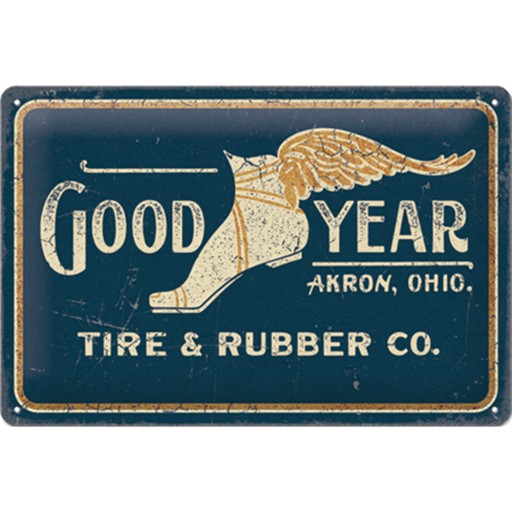 METALOWY PLAKAT OBRAZ 20X30 GOODYEAR RETRO MOTO