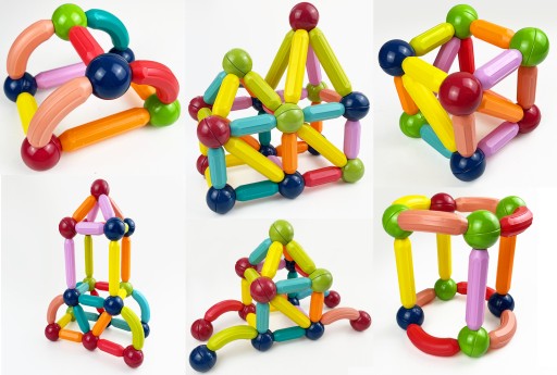 DUŻE KLOCKI MAGNETYCZNE PAŁECZKI MAGNETYCZNE XXL 128szt