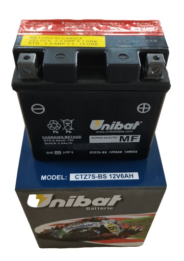 Akumulator UNIBAT CTZ7S-BS YTZ7S-BS 6Ah 130A