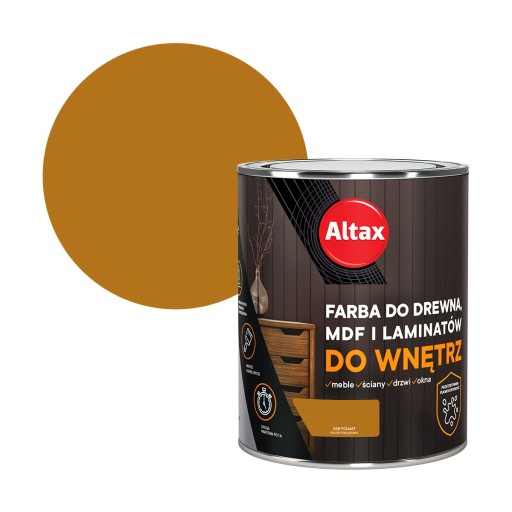 ALTAX FARBA DO DREWNA MDF LAMINATÓW 0,75L DĄB