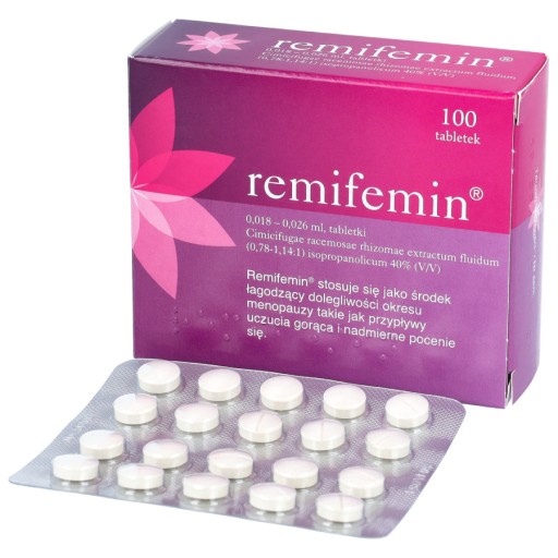 Remifemin 0,018-0,026 ml 100 tabletek LEK na menopauzę