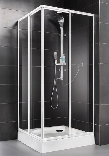KABINA PRYSZNICOWA AQUAFORM 80 x 80 BIAŁA RAMA