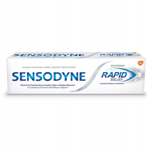 SENSODYNE - PASTA WYBIELAJĄCA DO ZĘBÓW WRAŻLIWYCH - RAPID RELIEF - 75ML