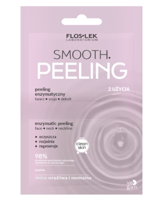 Flos-Lek Smooth Peeling enzymatyczny twarz, szyja dekolt, 2 x 4 ml
