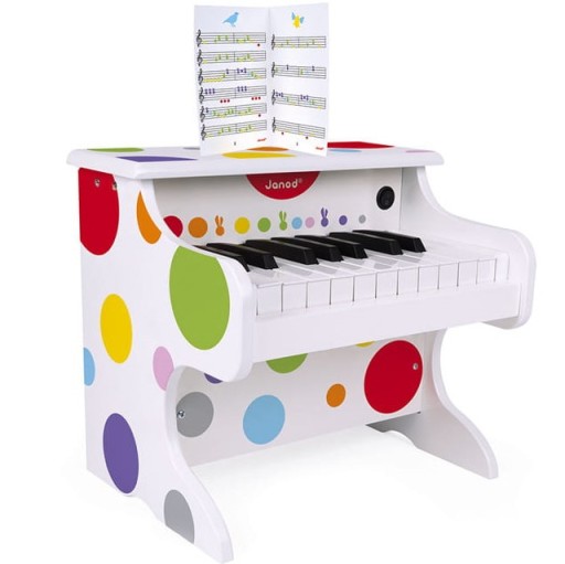 Drewniane Elektroniczne Pianino Confetti JANOD Dla Dzieci 3-8 lat