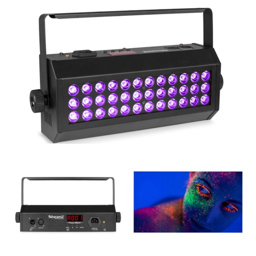 Reflektor Ultrafiolet LED 36x3W LED DMX XLR IEC