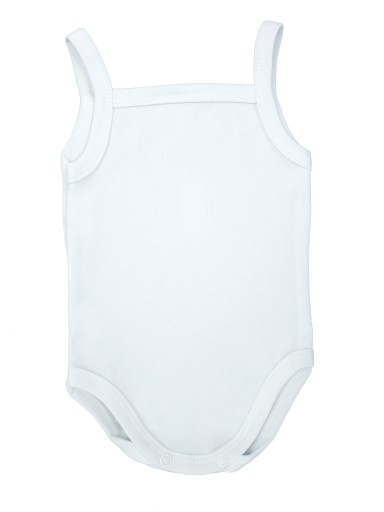 Bawełniane body na ramiączkach, na lato białe r.68