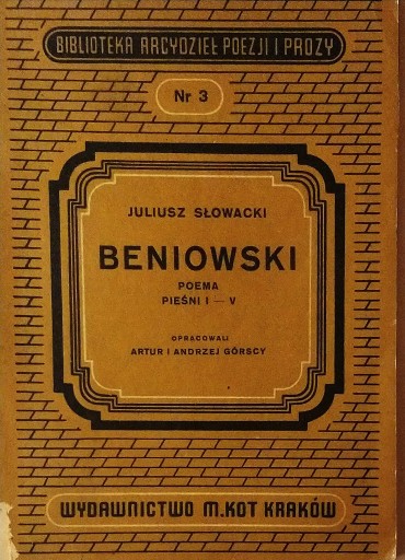Beniowski Poema Pieśni I-V Juliusz Słowacki SPK