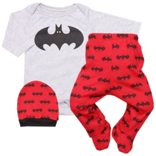 Wyprawka komplet body półśpiochy czapka 62 Batman