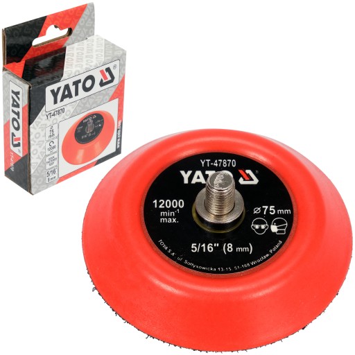 YATO TALERZ POLERSKI 75MM TARCZA Z RZEPEM, 5/16''
