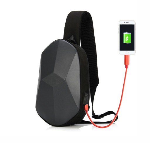 SASZETKA TORBA NA RAMIĘ MĘSKA NERKA PLECAK BOX USB